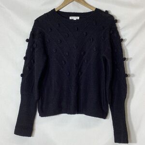 NEWBURY KUSTOM Black Pom Pom Sweater Size S